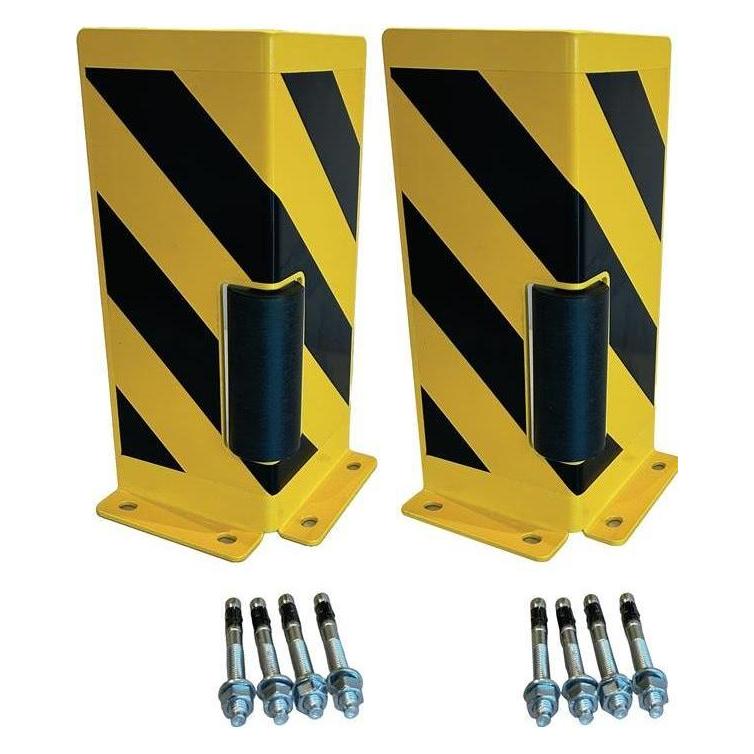 Gewa Schutzecke H400xL155/155mm L-Form m.Rl.Stahlbl.schwarz/gelb VE=2 St. (LAS-400-P-S-R)