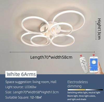 Inspire Essentials EverGlow Modern LED Chandelier Ceiling Light For Living Room Bedroom 12
