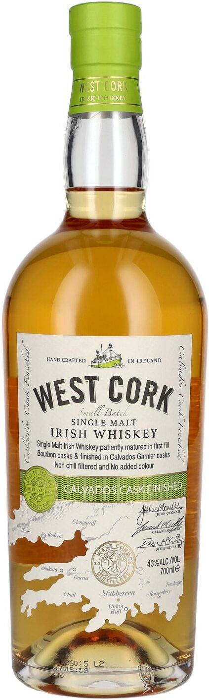 West Cork Irish Whiskey West Cork Single Malt Irish Whiskey CALVADOS CASK FINISHED 43% Vol. 0,7l