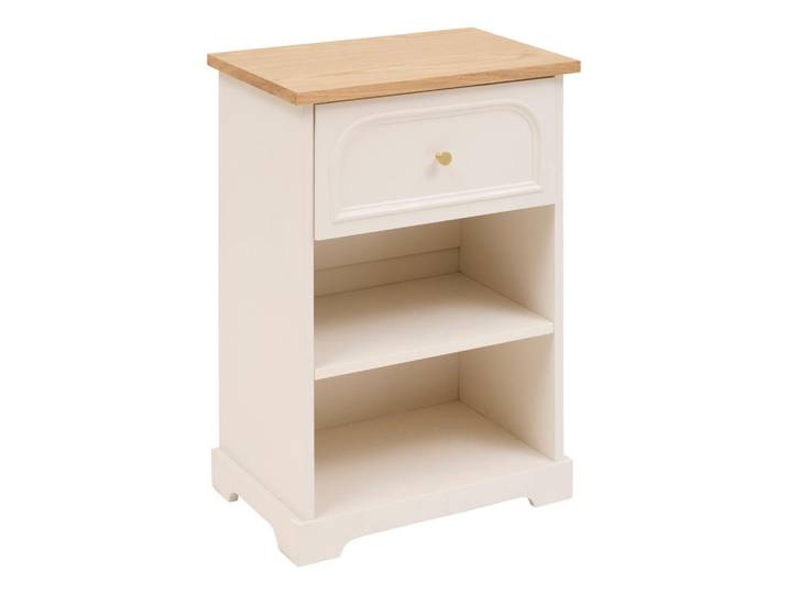 Atmosphera Createur d´interieur Nachttisch Mohea 45/30/67 cm, Beige, 30x67x45 cm, Schlafzimmer, Nachtkästchen