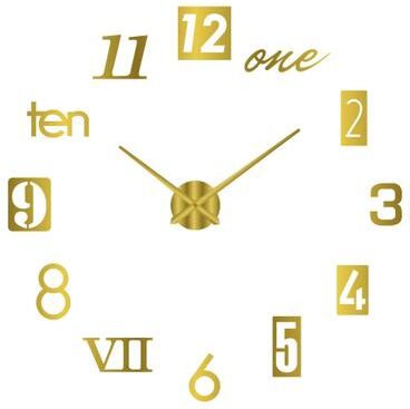 Uplift Treasures Modern 3D DIY Wall Clock Acrylic Mirror Decor 6 2d Diameter 40 50cm