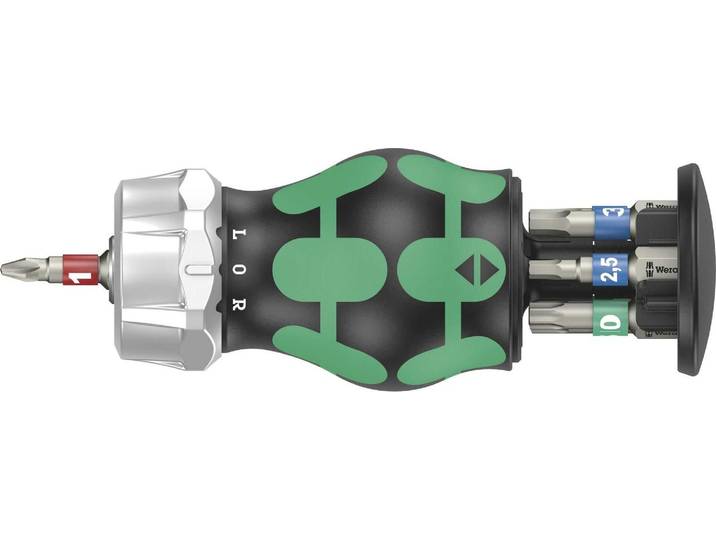 Wera Bicycle Set 5 - Tournevis à cliquet avec jeu d'embouts - 7 pièces