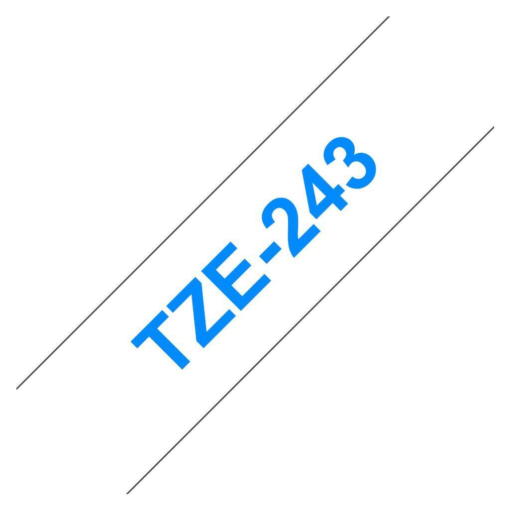 Brother Label-Making Tape Blue On (TZE-243)