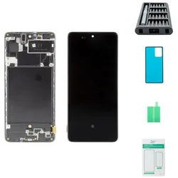 Samsung Galaxy A71 Display (mit Rahmen) schwarz - Premium-Set