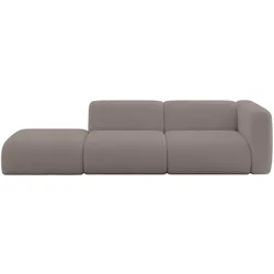 SOFA Ottomane Rechts MIRA-S3 296x89x70 Braun Bouclé