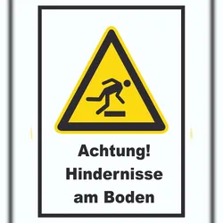 HB-Druck Achtung Hindernisse am Boden A2 (420x594mm) Schild