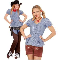Widmann Karierte Blaue Bluse, L (L)