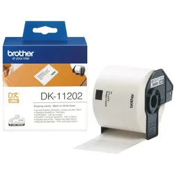 Brother DK-11202 Etiketten erstellendes Band Schwarz auf weiss
