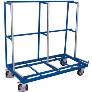 VARIOfit Plattenwagen sw-2005, Gummireifen, einseitige Anlage, 2080 x 430mm, Tragkraft 1200kg