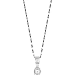 trendor 35910 Silber Halskette mit Zirkonia-Anhänger