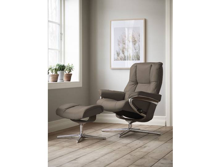 Relaxsessel, 79x102x73 cm, Leder Batick, Braun, Cross Base, Klassisch