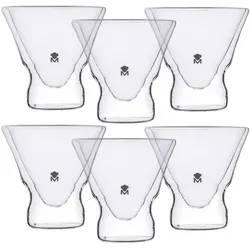 Masterpro - Set aus 6 doppelwandigen Cocktailgläsern 230 ml aus Borosilikatglas - Masterpro SG
