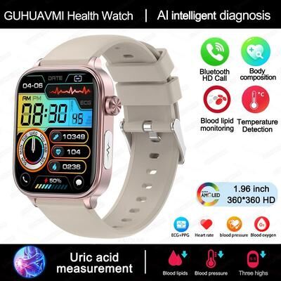 Uplift Essentials AI Health Diagnostic & Body Composition Smartwatch grey
