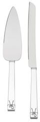 Wedgwood Vera Wang Love Knots Silver Metal Cake Knife and Server Set