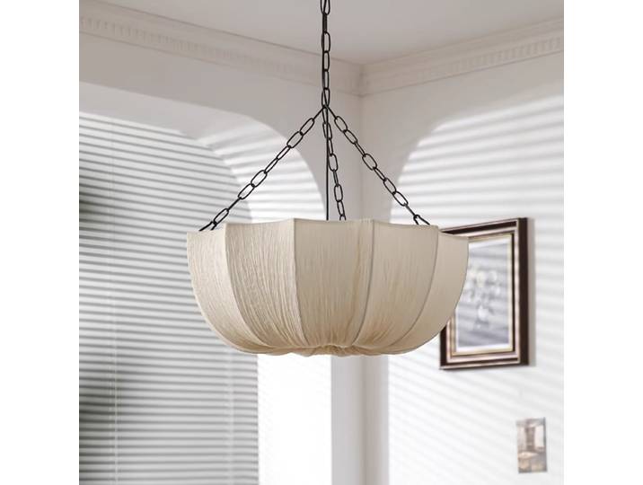 Lampes suspendues en tissu rétro Wabi Sabi japonaises, lustre pour salon, salle à manger, décoration intérieure, chambre à coucher, lampe suspendue LED