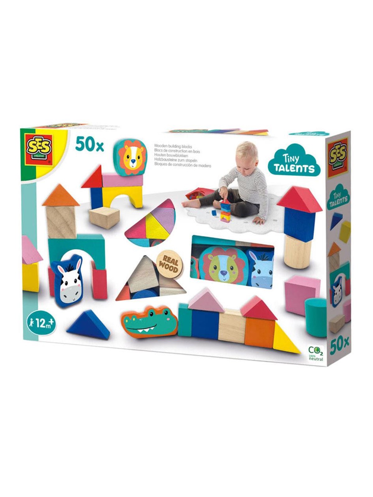 SES Creative Tiny Talents Wooden Building Blocks