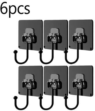 Uplifted Finds Universal Transparent Self Adhesive Utility Wall Hook Fleet 6 Pcs