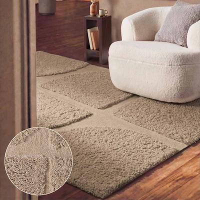 Hochflor-Teppich TED BAKER "Jasper, auch in rund", beige, B:120cm H:25mm L:180cm, Polyester, Teppiche, Hoch-Tief-Struktur, Weich, Shaggy, Modern, Wohnzimmer, Schlafzimmer