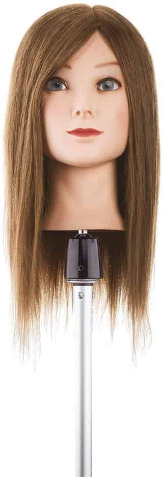 Testa Studio 100% capelli naturali umani capello 40 cm testa finta per parrucchiere