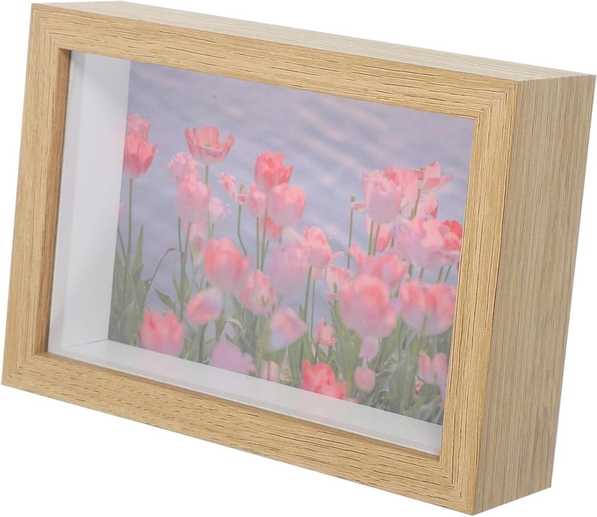 Fotolijst met Licht Bloem Lamp Decoratieve Verlichting met Bloem Design 17 x 12 cm