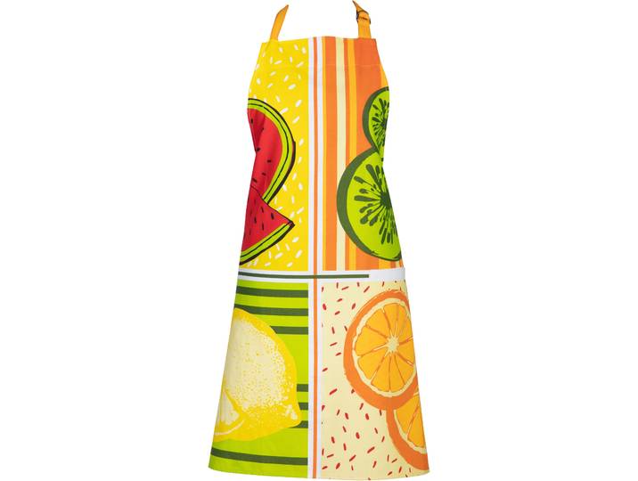 Kochschürze STUCO Summer Fruits , bunt, B:80cm L:85cm, Baumwolle, Schürzen, Kochschürze
