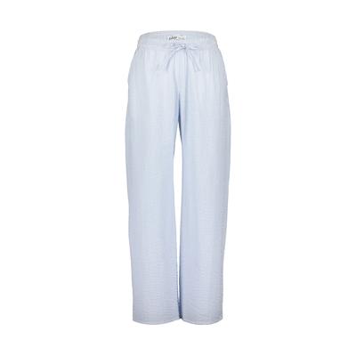 Stoffhose BLUE SEVEN "Stoffhose", Damen, Gr. 40, blau (5271, blau), 100% Baumwolle, Basic, regular fit, Hosen Stoffhose