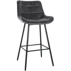 CLP Barhocker Weston Samt   Farbe: dunkelgrau, Material: Samt