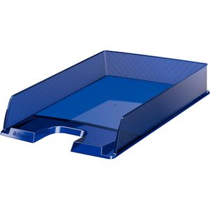 Esselte Briefablage Europost, 623600, A4, blau transparent, stapelbar, Kunststoff