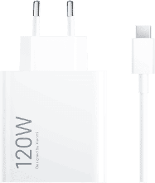 Cargador móvil - Xiaomi 120W HyperCharge Combo, USB Tipo A a USB-C, Blanco
