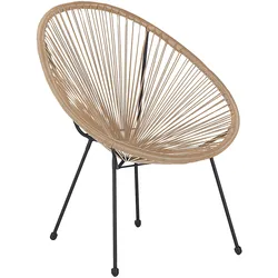 RATTANSTUHL Kunststoff natürlich 70 cm Acapulco II