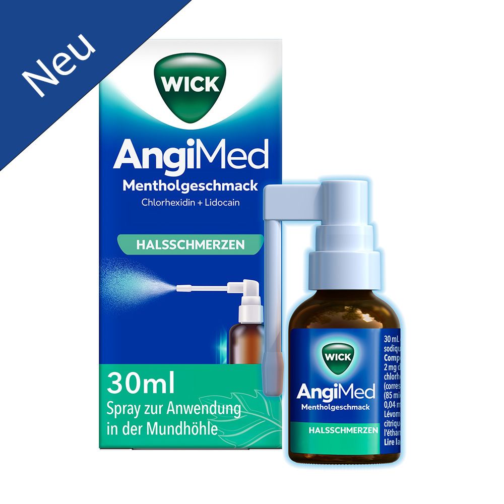 Wick AngiMed Mentholgeschmack 2mg/ml+0,5mg/ml Spr. 30 ml Spray