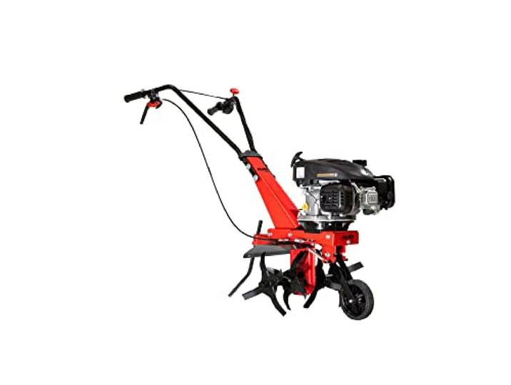 AL-KO Benzin-Motorhacke MH 360 Easy, 2.2 kW Motorleistung, 4 Hackmesser, 36 cm Arbeitsbreite, für Flächen bis 150 m², inkl. Transportrad, Rot-schwarz