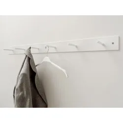 Garderobe Hellogoodbye Atelier Haußmann Stahl weiß glänzend, Designer Andreas Haußmann, 108x8x10.5 cm