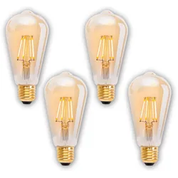 Näve 4er-Set LED Leuchtmittel "DILLY" E27/4W H: 14,6cm warmweiß
