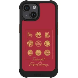 Nivocase Hülle für Apple iPhone 15 Stossfeste Handyhülle NIVOmax Case Schwarz FC Bayern München Fanartikel (Apple iPhone 15), Smartphone Hülle, Schwarz