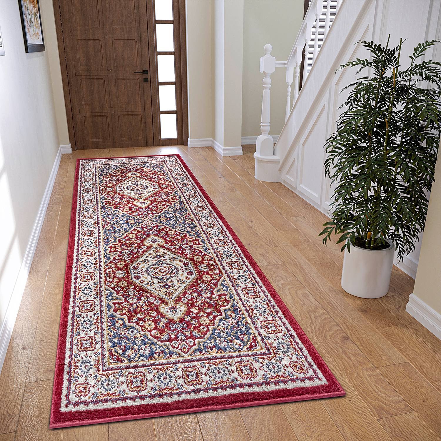 home24 Oosters vloerkleed Mochi rood B: 80 cm, L: 240 cm