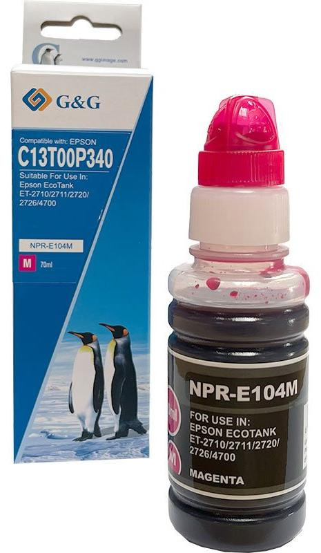 G&G EcoTank inktpatroon compatibel met Epson 104/C13T00P340, 70ml