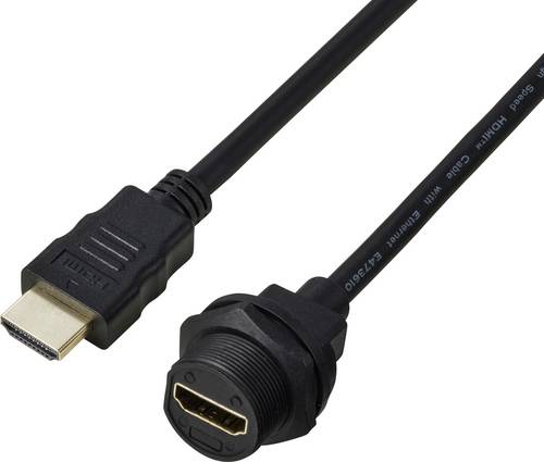 TRU COMPONENTS Buchse, Stecker TC-13543676 TC-E13T-FH4-PWF/MH4-NWA-0.5PV-S Wasserdichtes Kunststoffkabel Inhalt: 1St.