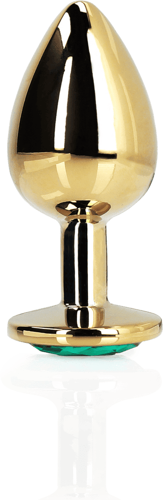 Ouch Plug anal - Medium - Gold/Emerald Green