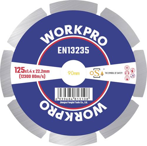 WorkPro GSOSSE-2 Trennscheibe 125mm 1 St. Keramik, Porzellan, Marmor, Mauerwerk, Glas, Kalkstein, Granit, Naturstein, Sandstein