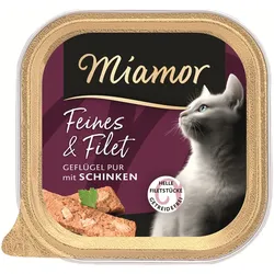 Miamor Feines & Filet Geflügel Pur & Schinken | 16x 100g
