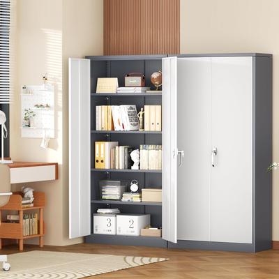 "72"" H Metal Locking Storage Cabinet with Adjustable Shelves, Home Office Furniture Work Cabinet for Garage & Home Organization"