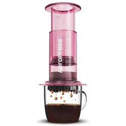 Aeropress Clear Pink - Rosa Kaffeemaschine, Kaffeebereiter, Rosa, Transparent, Pink