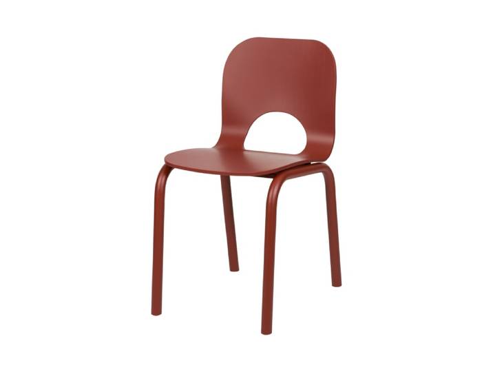 Chaise atto bois et métal, design moderne, fabriquée en pologne