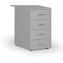 Schreibtischcontainer PRIMO GRAY, 4 Schubladen, grau