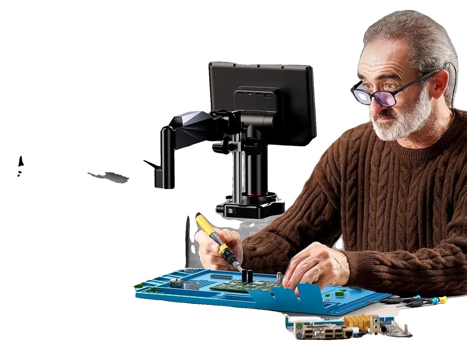 Digitalmikroskop, 2000-fache Vergrößerung, 8 Zoll Display, Metallkonstruktion, , Autofokus-Funktion