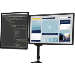 StarTech Articulating Dual Monitor Arm (Tisch, 24", 13.60 kg), Monitor Halterung, Schwarz