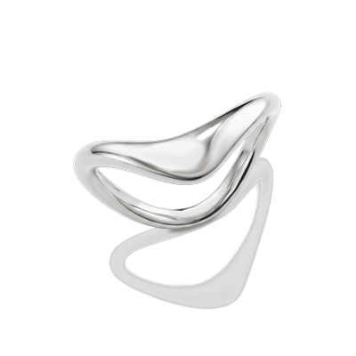 Fingerring THOMAS SABO "Fluid Elegance Ring" Gr. 58, silber (silberfarben), Fingerringe, Damen, 58, Silber 925 (recycelt), Fingerring