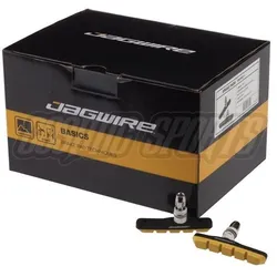 Jagwire Mountain Sport V-Brake Bremsschuhe asymmetrisch Gelb 25er Werkstattpackung 58,5g