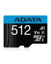 ADATA Premier 512 GB microSDXC UHS-I U1 Class 10 V10 A1 Micro SDHC 20 MB/s (AUSDX512GUICL10A1-RA1)